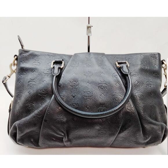 MCM Hand Bag  Black Leather - Picture 3 of 10